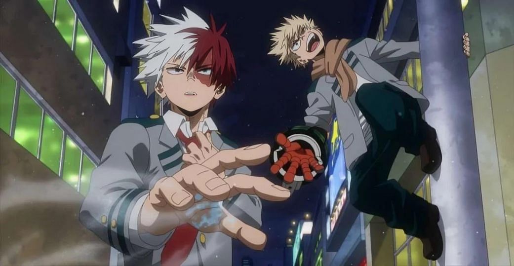 Shoto and Bakugo as seen in the anime (Image via Bones).